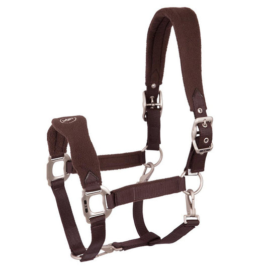 NEW - BR Grooming Halter - Nylon/Fleece - Adjustable - Brown - Full