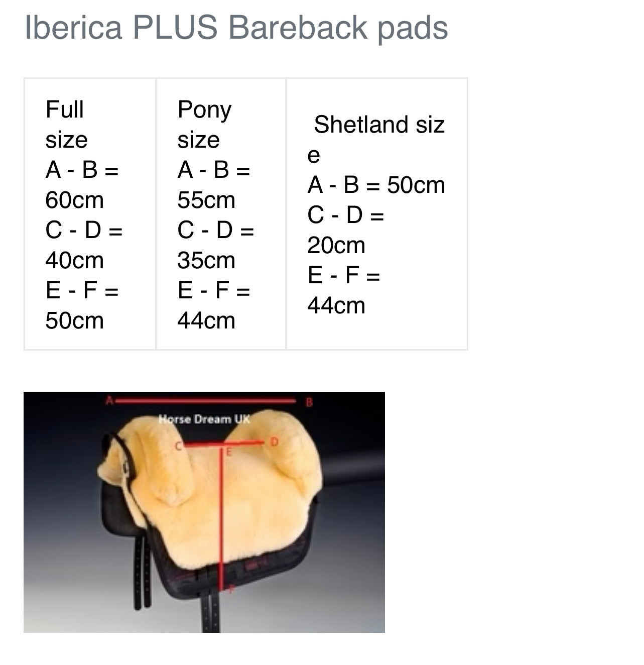 Werner Christ Iberica Plus Sheepskin Bareback Pad Natural/Black/Natural