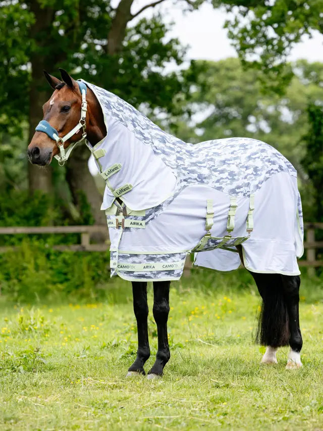 LeMieux Arika Camo-Tek Fly Rug Macaron 78"