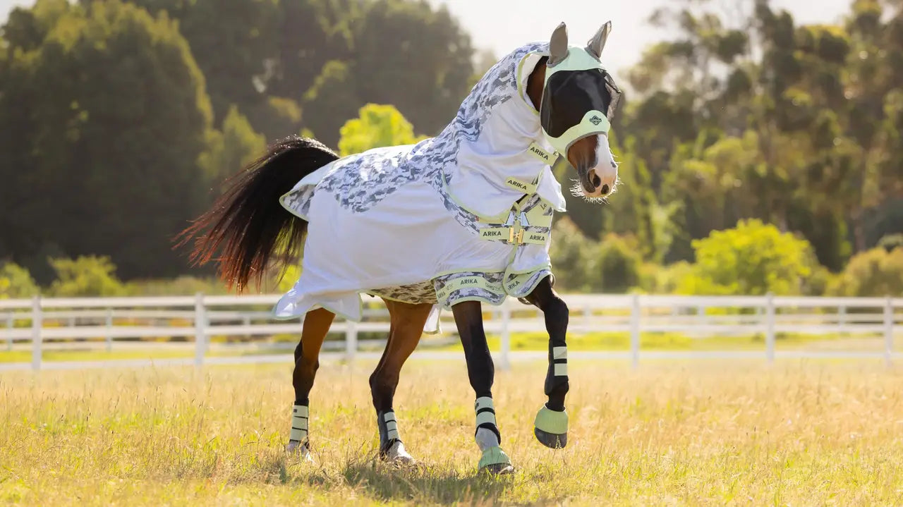 LeMieux Arika Camo-Tek Fly Rug Macaron 78"