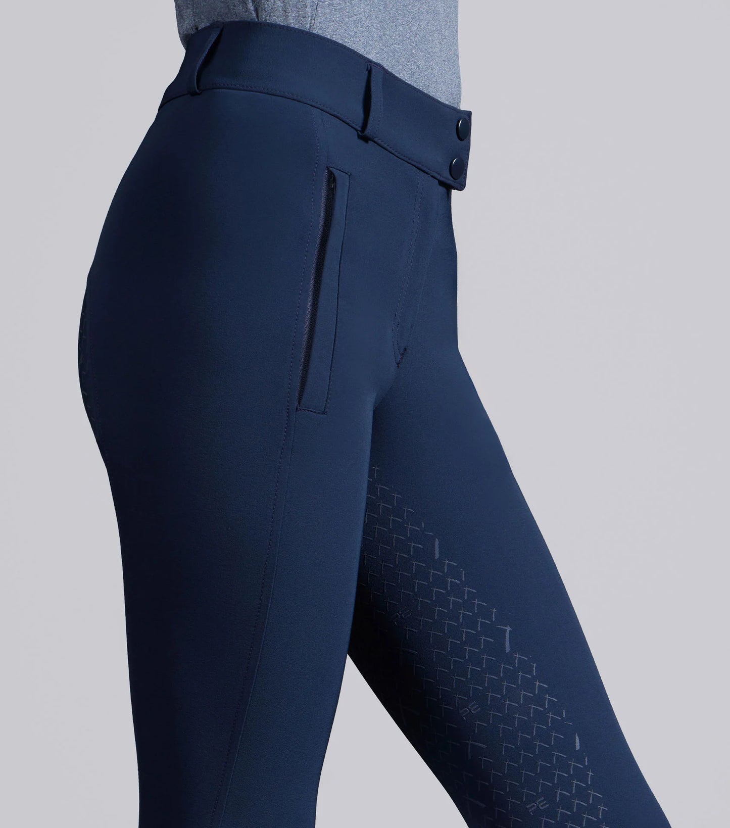 Premier Equine UK Leora Womens Gel Full Seat Riding Breeches Navy 24"/UK8