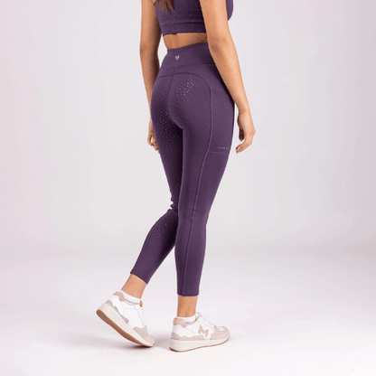 Shires Aubrion Shield Winter Tights - Purple - L or XL - Clearance Reg $126.00