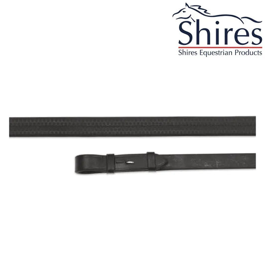 Shires Avignon Black Rubber Grip Reins 54"