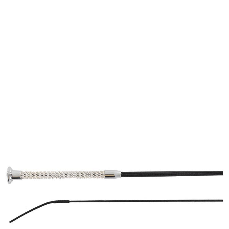 NEW - BR Premiere Dressage Whip Glitter Stone - Silver - 110cm