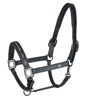 Waldhausen Crystal Leather Halter - Black - Full *clearance reg $128