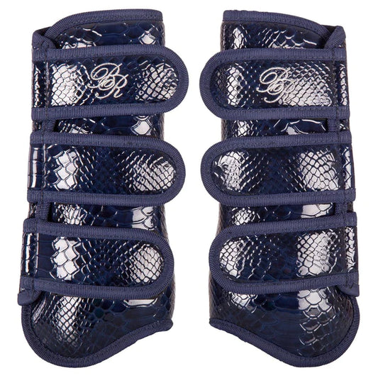 BR Passion Pro Max Tendon Boots - Navy Croco Lacquer