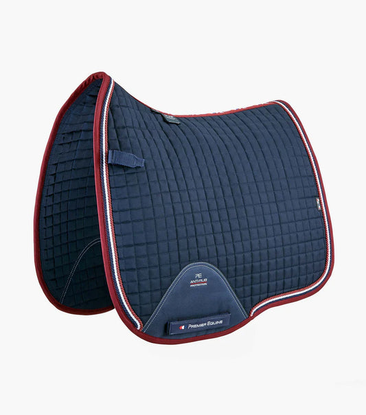 Premier Equine UK Saddle Pad Close Contact Euro Cotton Dressage Full Navy