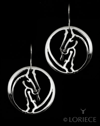 Designs by Loriece - Yin Yang Horse Head Earrings