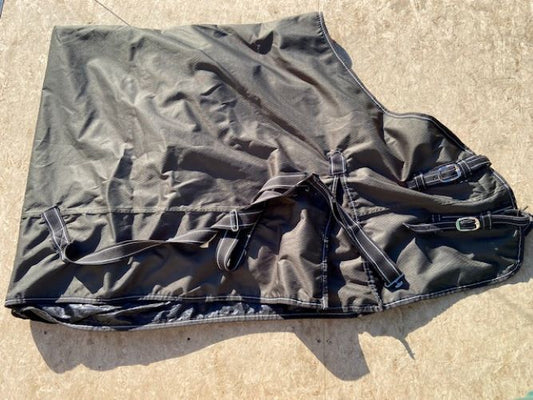 BR Premiere 600D Rain Rug - Straight Fleece Lining - Forest Green Size 205cm/81" - Limited Edition