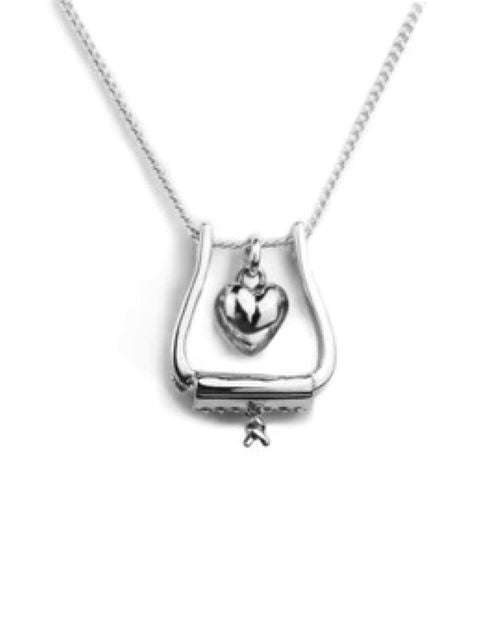 Designs by Loriece - Western Stirrup & Heart Slide Necklace