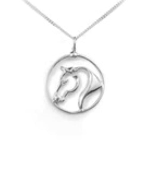Designs by Loriece - Horse Head in Circle Necklace