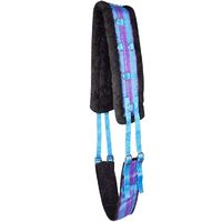 Waldhausen Fleece Lined Lunging Surcingle - Azure Blue/Lilac CLEARANCE