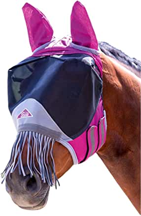 Shires Deluxe Fly Mask with Nose Fringe Clearance!