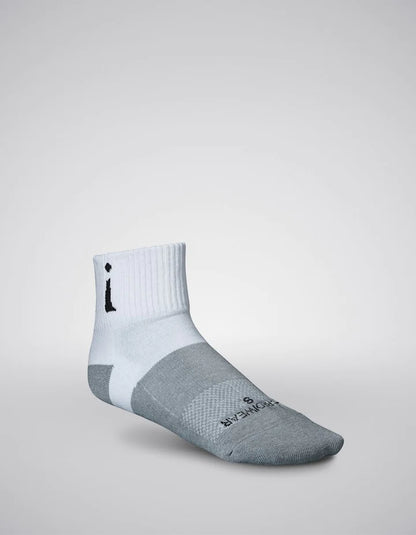 Incrediwear Active Socks - Quarter Cut - White